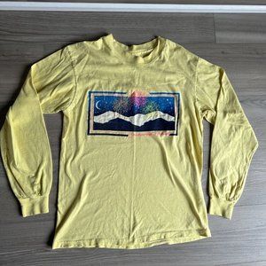Vintage Breckenridge Colorado T-Shirt M Hanes Yellow Long‎ Sleeve Single Stitch